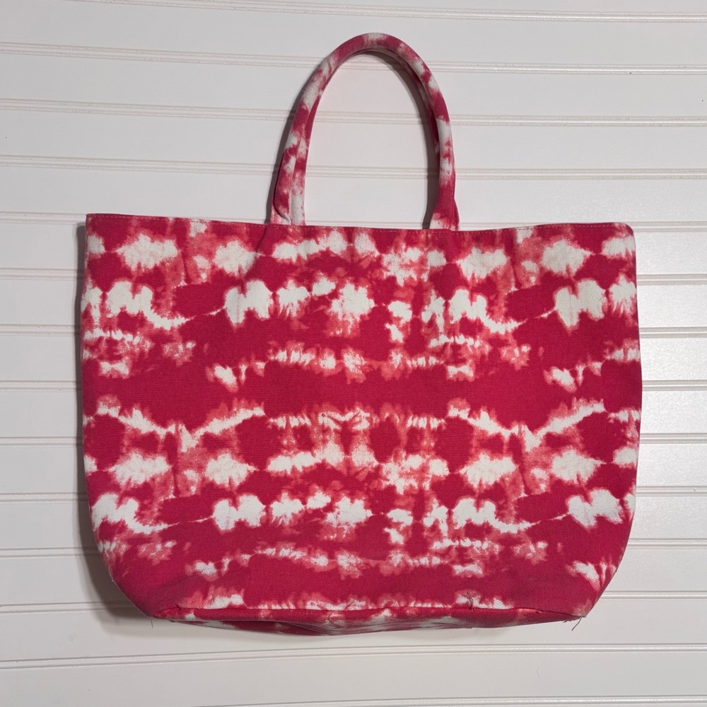 Pink and White Tie-Dye Tote Bag